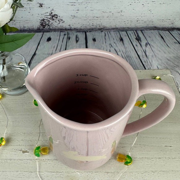 🌸 Lavender Ceramic Bunny Pitcher – Spring Easter Décor, Farmhouse Style - Picture 6 of 8